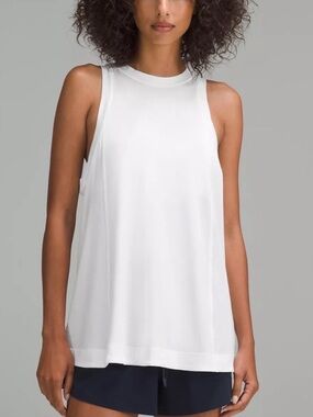 Lululemon long cotton crew tank medium